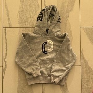 Gray Kids Hoodie with Graphic Design